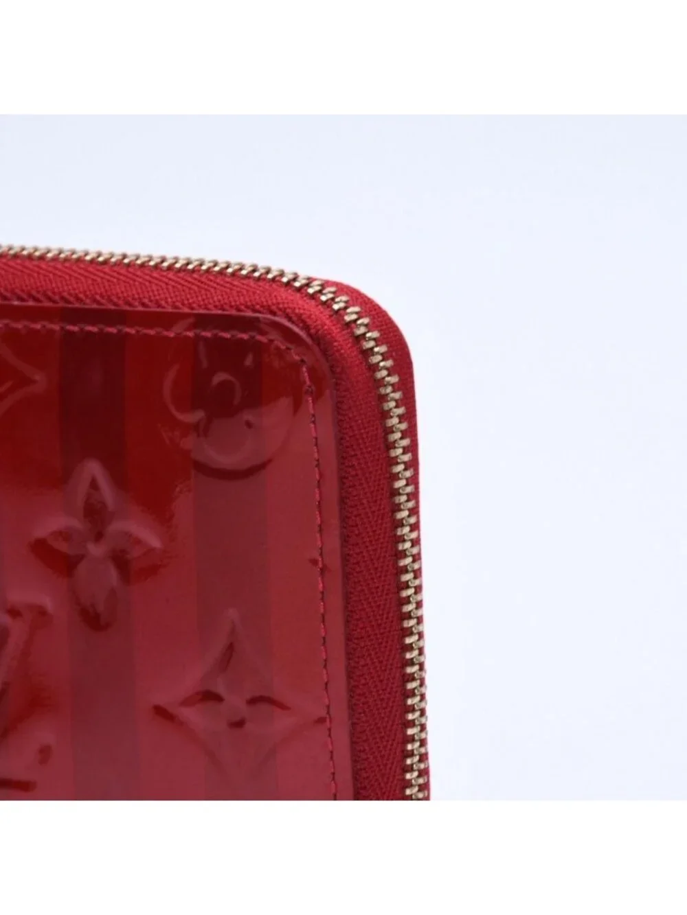 Louis Vuitton Wallet Monogram Vernis Zippy Coin Purse Pomme D'amour Gold